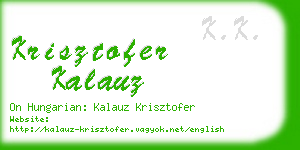 krisztofer kalauz business card